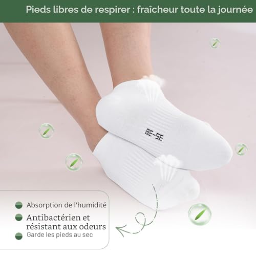 Detalle de Cirorld Chaussettes Sport en Bambou/Coton Mixte - 6 Paires, Tailles 39-42 & 43-46