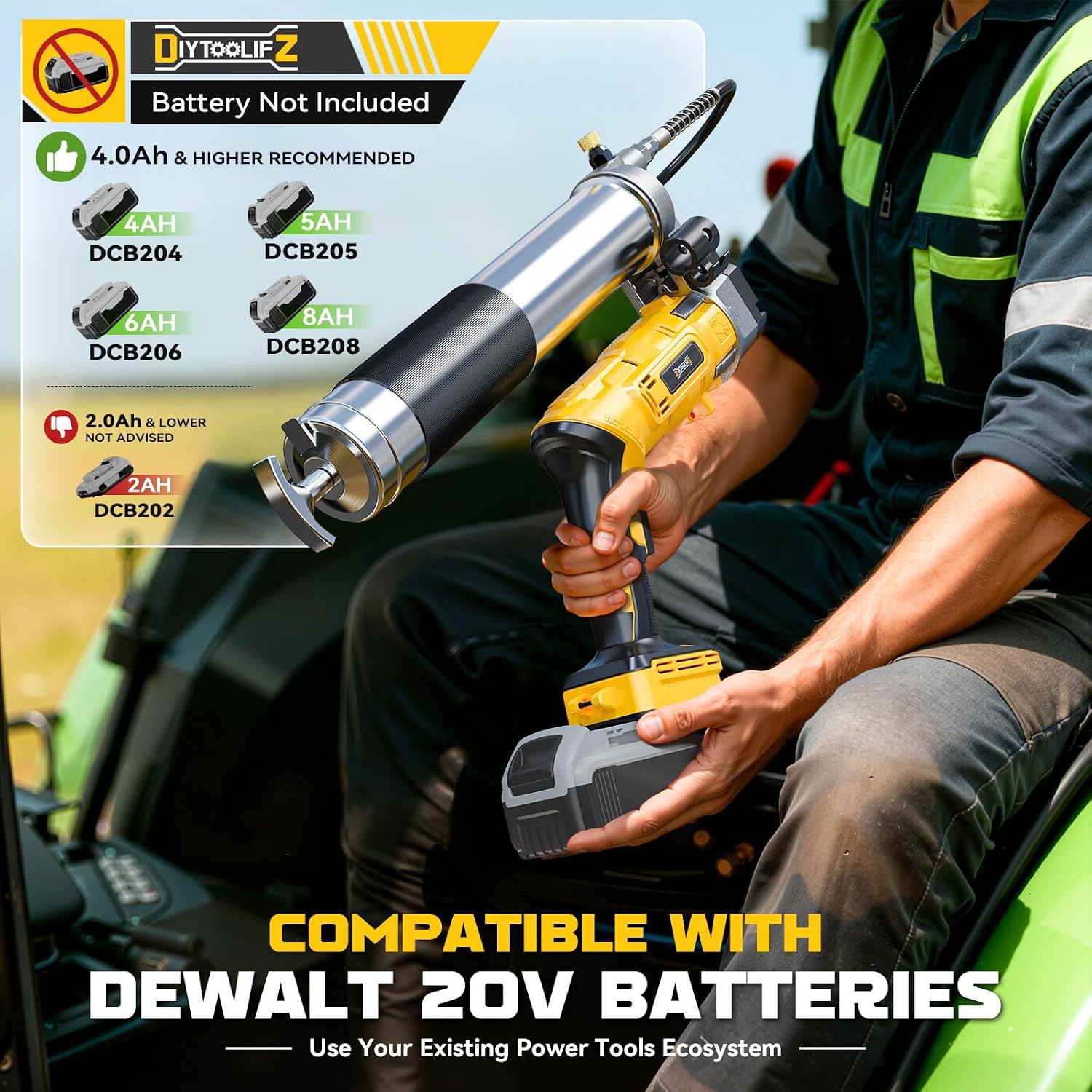 Thumbnail 4 de DIYtoolifz Cordless Grease Gun 12000 PSI 🛠