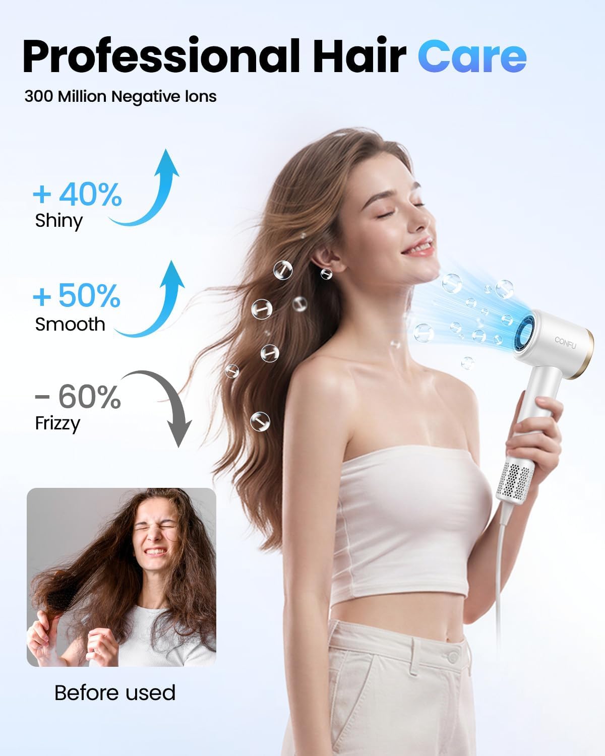 Detalle de CONFU Hair Dryer 300M Ionic
