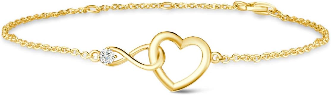 Thumbnail 6 de FANCIME 925 Sterling Silber Infinity Herz Halskette 27×12 mm