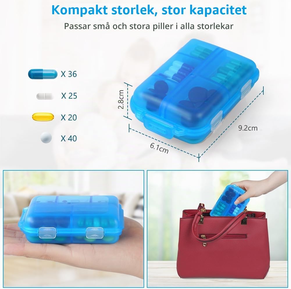 Detalle de ACWOO bärbar tablettask med 10 fack, dubbla lager och säker stängning