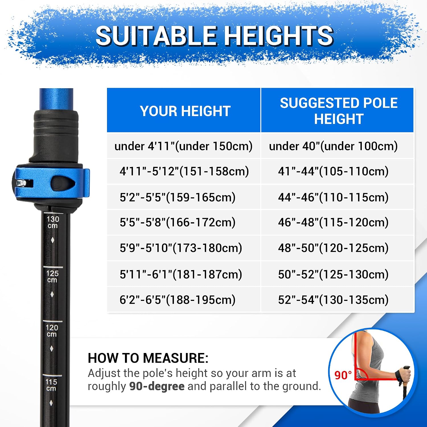 Thumbnail 3 de TheFitLife Trekking Poles – Lightweight 7075 Aluminum Hiking Poles with Cork Grips