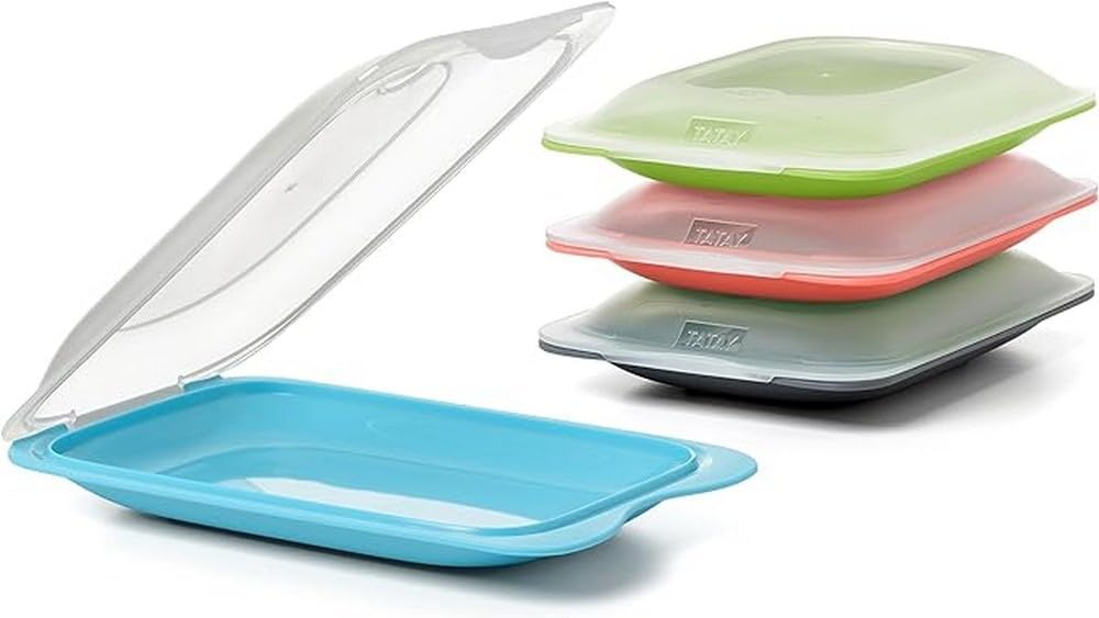 Detalle de TATAY Porta Affettati per Frigorifero Fresh – Set di 4 contenitori impilabili 12x3,1x18 cm