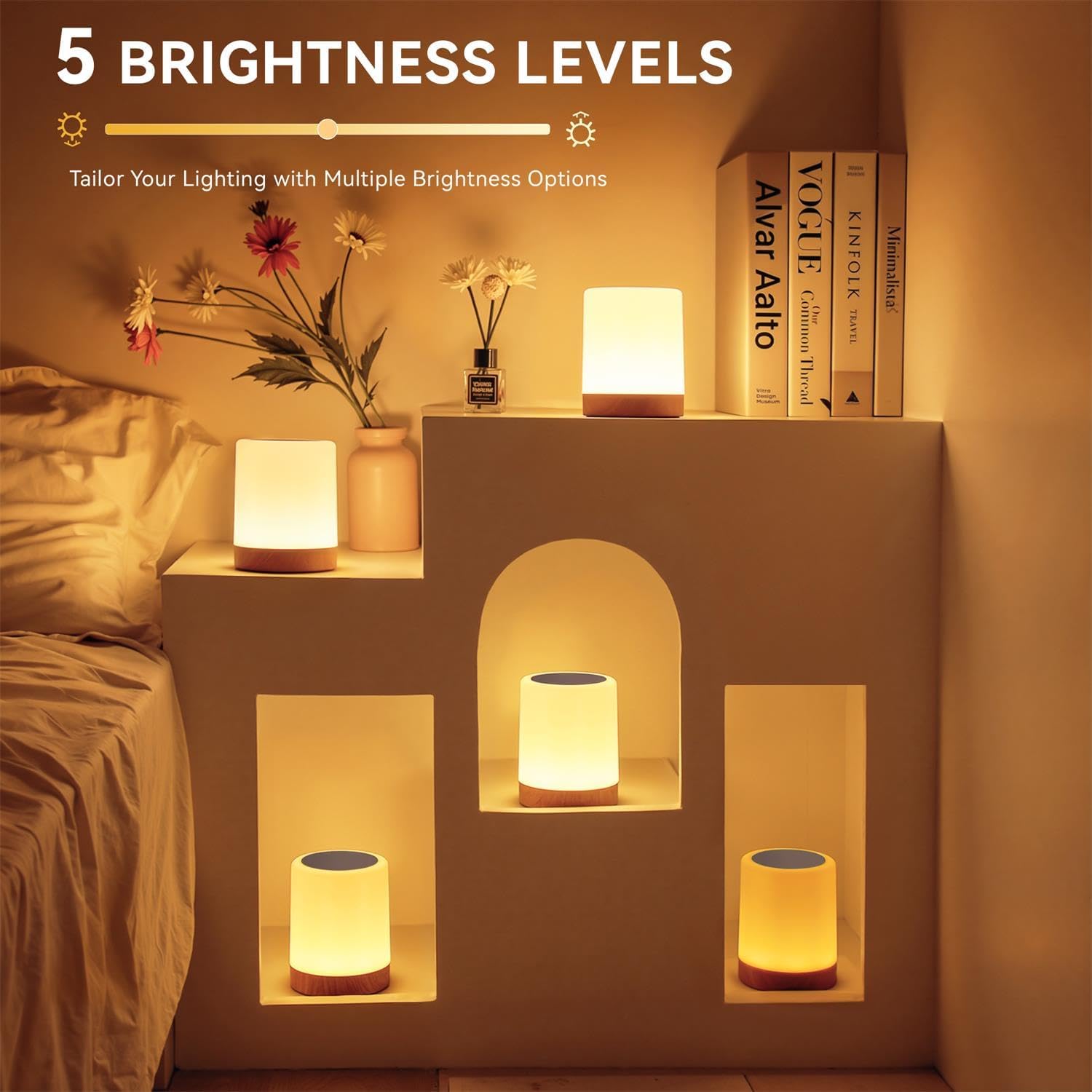 Thumbnail 4 de Auxmir Night Light 3000mAh rechargeable bedside lamp 🛋