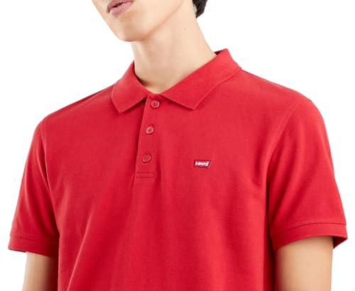 Detalle de Levi's Housemark Polo Camiseta Crimson – versión para hombre, talla M