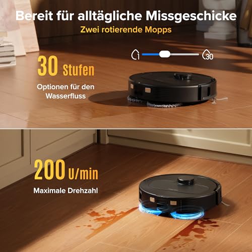 Detalle de roborock Qrevo S Pro Saugroboter mit Wischfunktion – 18.500 Pa