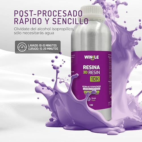 Thumbnail 2 de WINKLE Resina 3D 10K Púrpura 1 kg 📷
