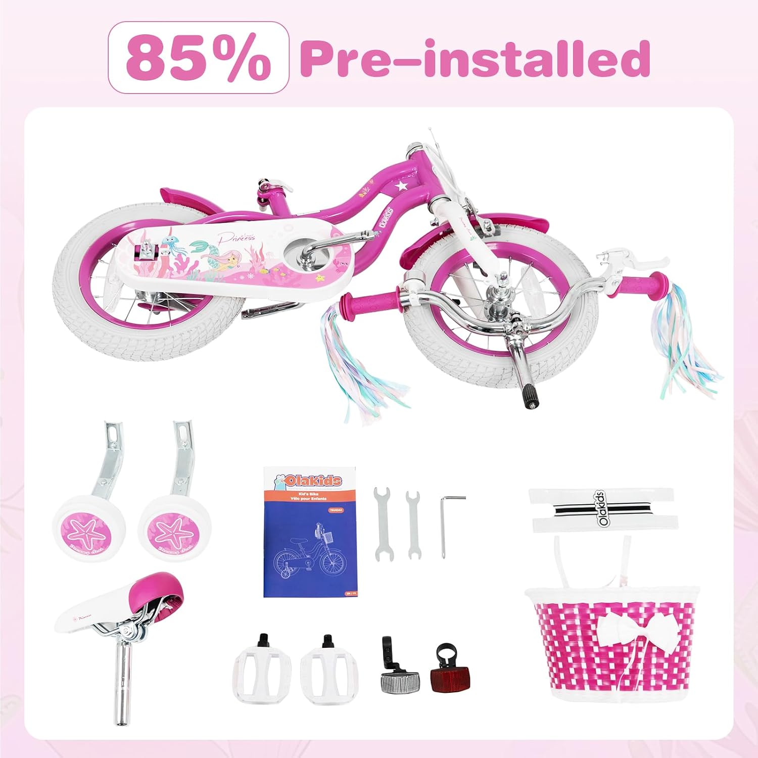 Detalle 2 de Olakids Girls' Bike, Steel Frame