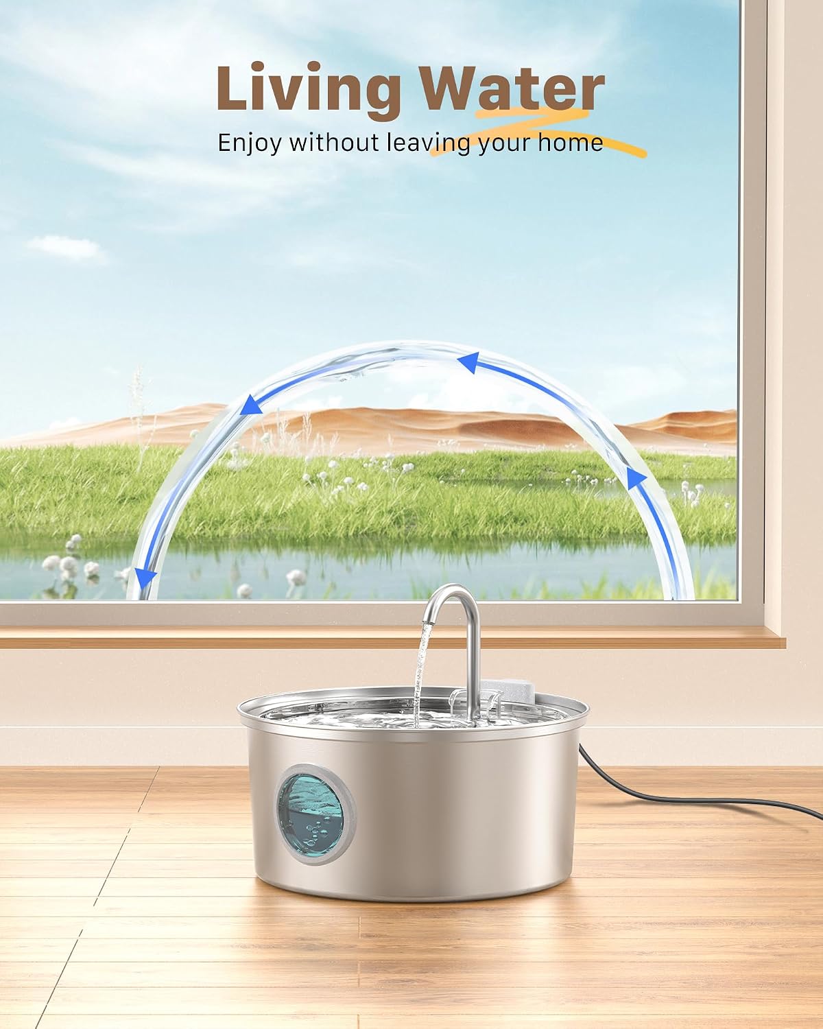 Detalle 2 de Cat Water Fountain for Drinking: Quiet Cat Water Fountain - 108oz/3.2L Cats fountain - Pet Waterer Fountains - 9 Filters - FOFNON
Cat Water Fountain for Drinking: Quiet Cat Water…