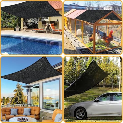 Detalle 2 de Malla de Sombra con Ojales LYQCZ 80-95% UV | Red de Sombra HDPE transpirable para jardín, invernadero, pérgola y balcón