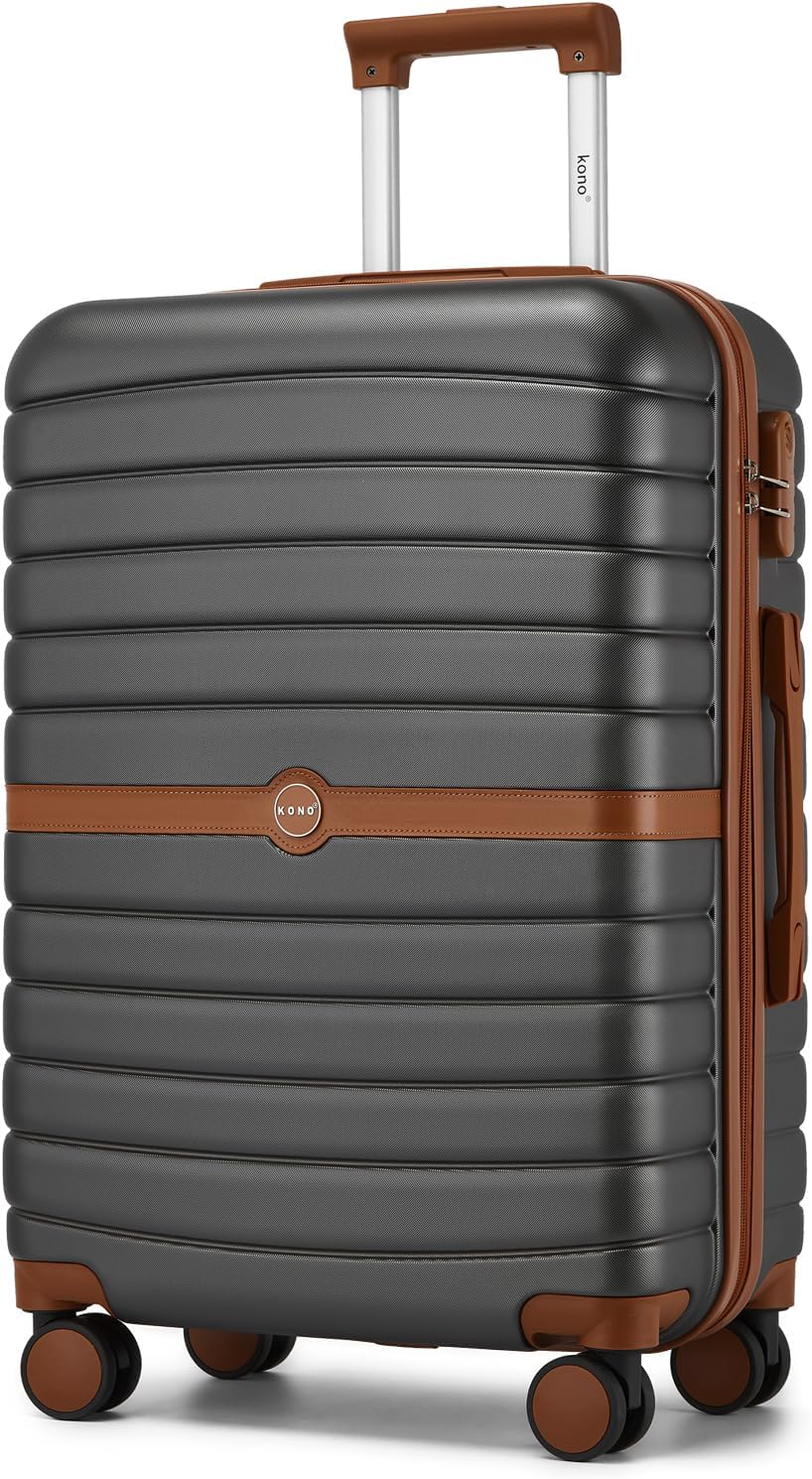 Thumbnail 4 de KONO 76.5 cm Large Hard-Shell Suitcase, 94 L, ABS + PC, 8 Wheels