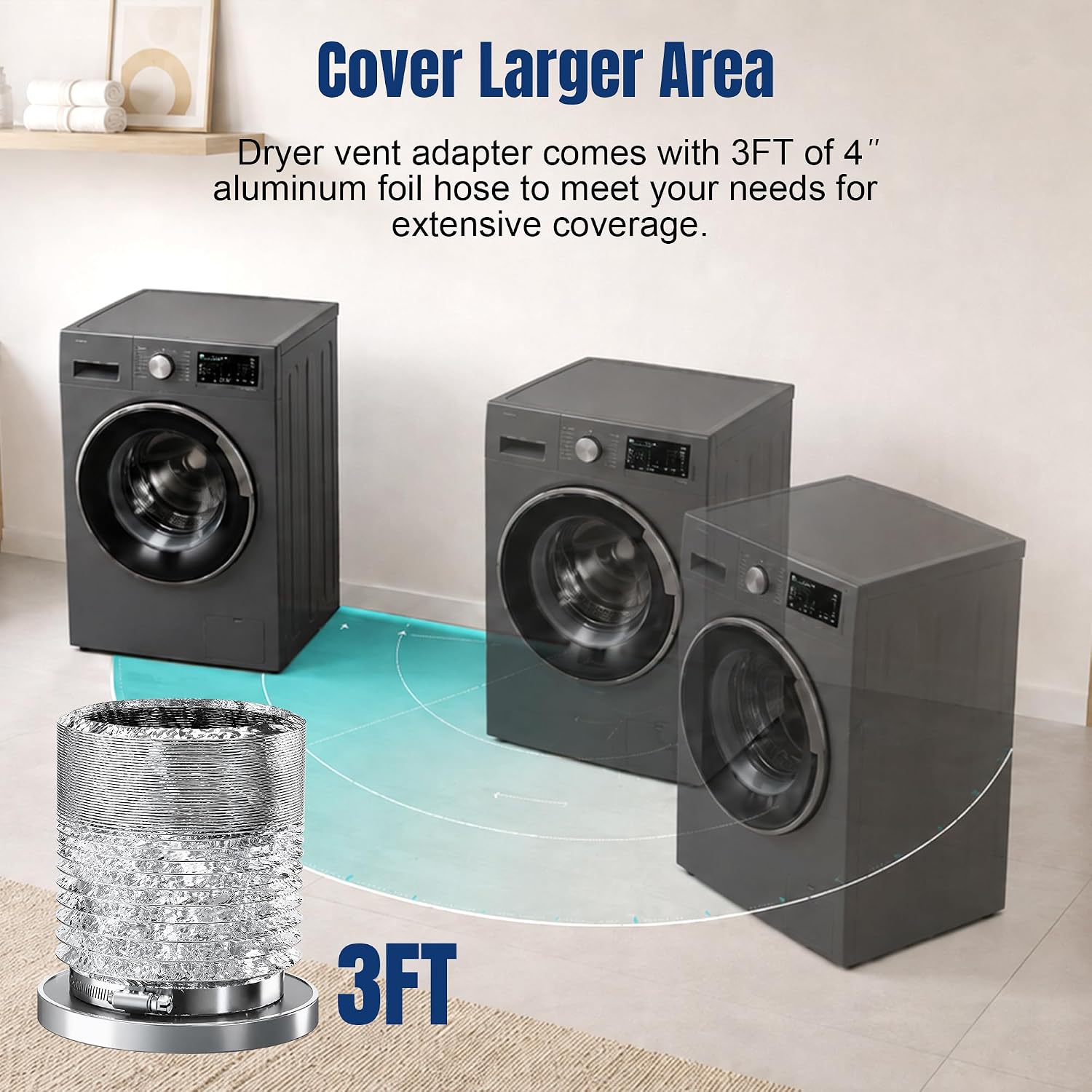 Thumbnail 6 de VSAPRDT DV90 Magnetic Dryer Vent Connector Kit, 90° 4-Inch Hose