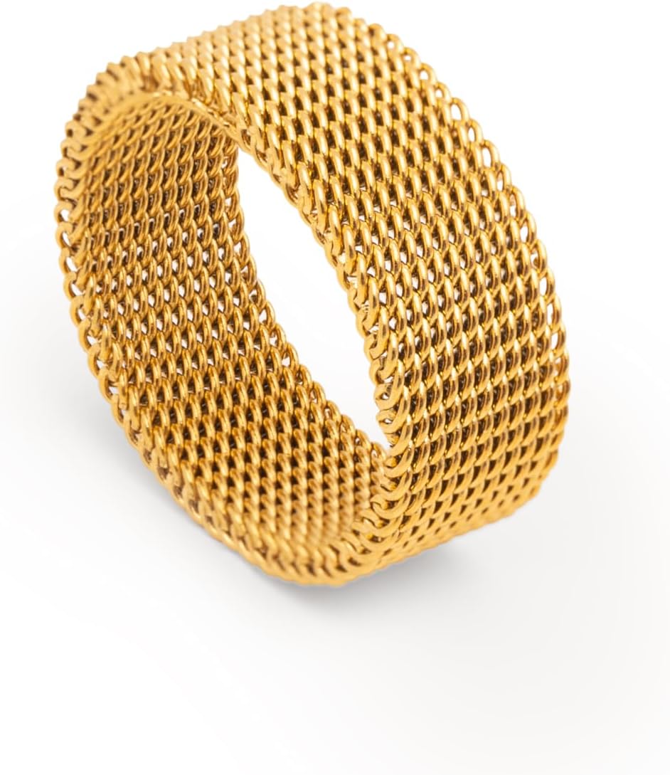 Detalle de SINGULARU Anillo Mesh 8 mm 💍