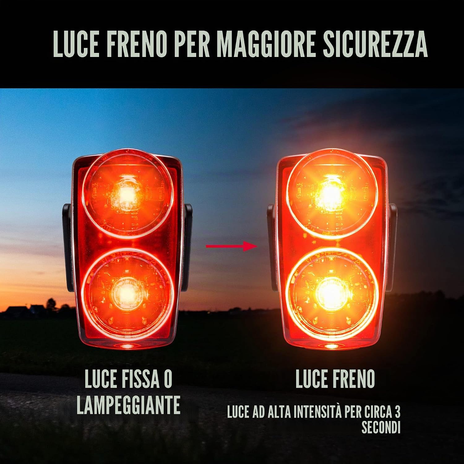 Detalle de SIGMA Luce Posteriore BUSTER RL 150 – USB-C Ricaricabile con Funzione di Luce Freno, IPX4