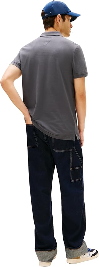 Detalle 2 de Tommy Jeans TJM Slim Placket Polo XXL, gris