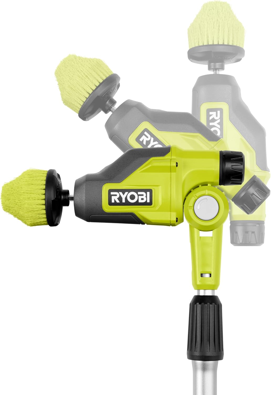 Detalle 2 de Ryobi RTS4-120G Spazzola Rotante Telescopica 4V USB Lithium con Batteria 2.0Ah e Caricabatterie Inclusi