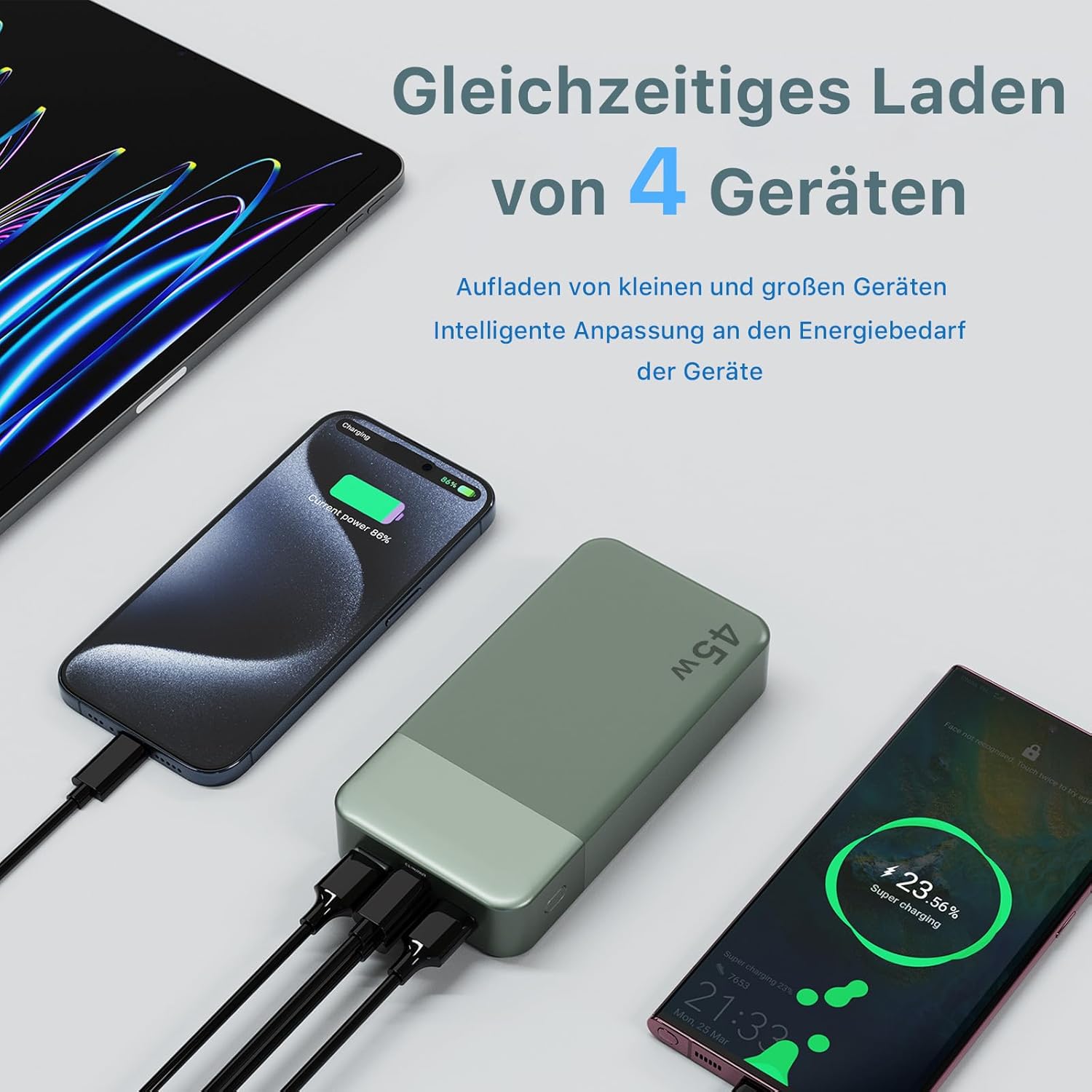 Thumbnail 3 de NOBIS Power Bank 20000 mAh Powerbank 45W Schnellladen