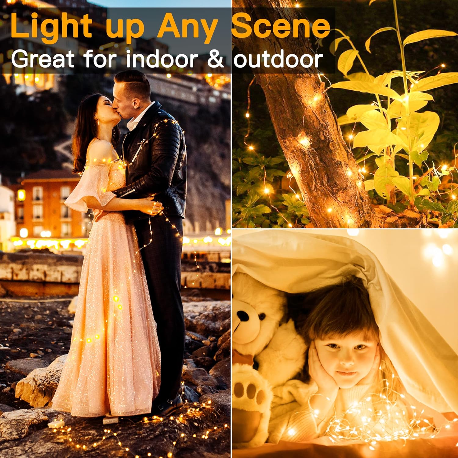 Thumbnail 5 de Ollny Fairy Lights Battery Operated - 2 Packs, 10m, 100 LEDs Copper Wire