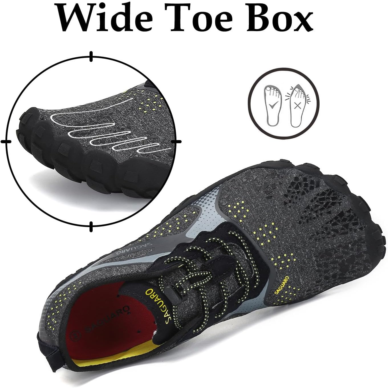 Thumbnail 2 de SAGUARO Unisex Barfußschuhe mit breiter Zehenbox und Zero-Drop Sohle
