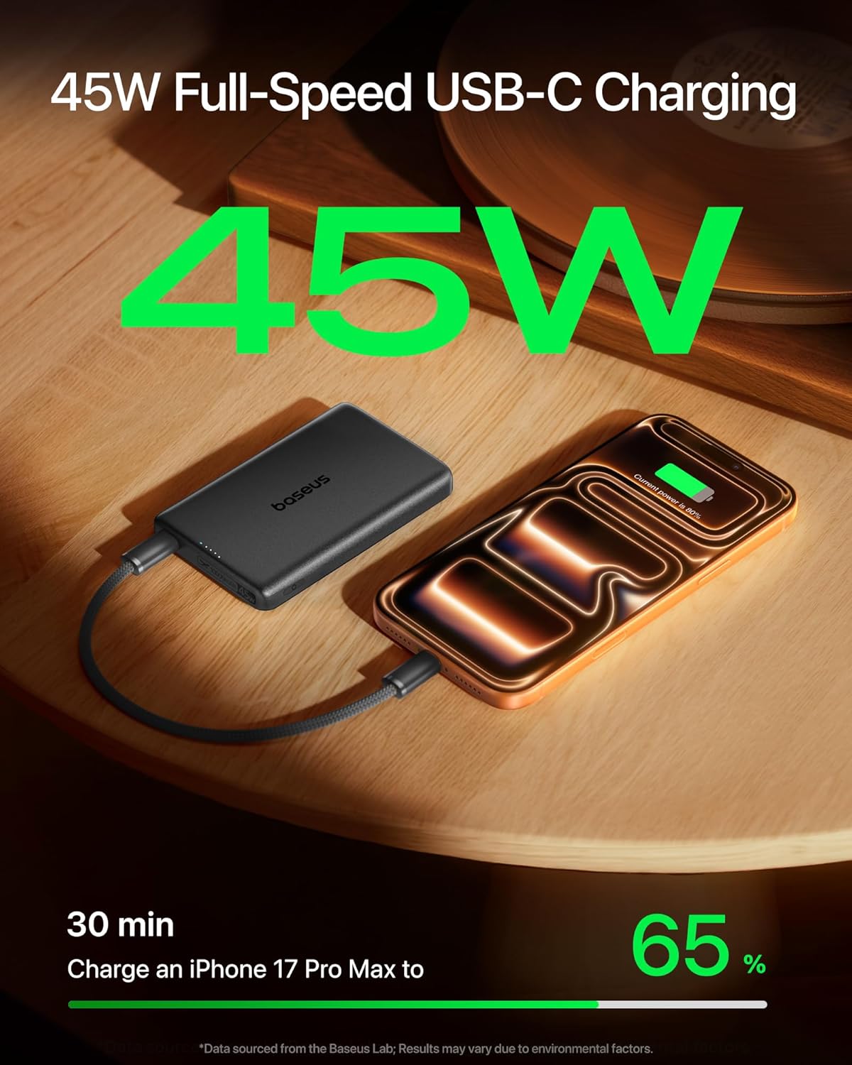 Detalle 2 de Baseus Magnetic Power Bank 10,000mAh