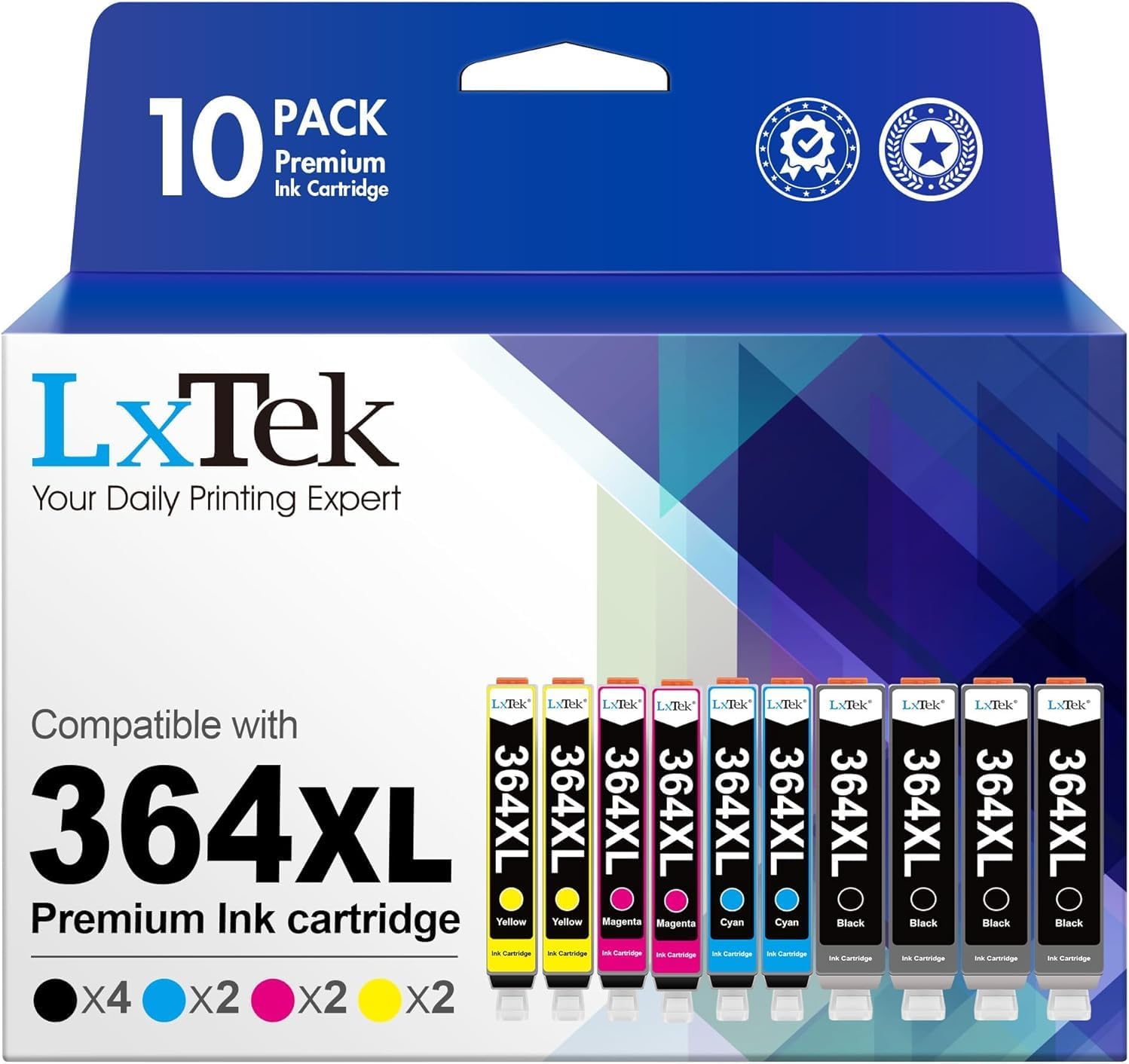 Detalle de LxTek 364XL inchiostro per HP, 10 pack