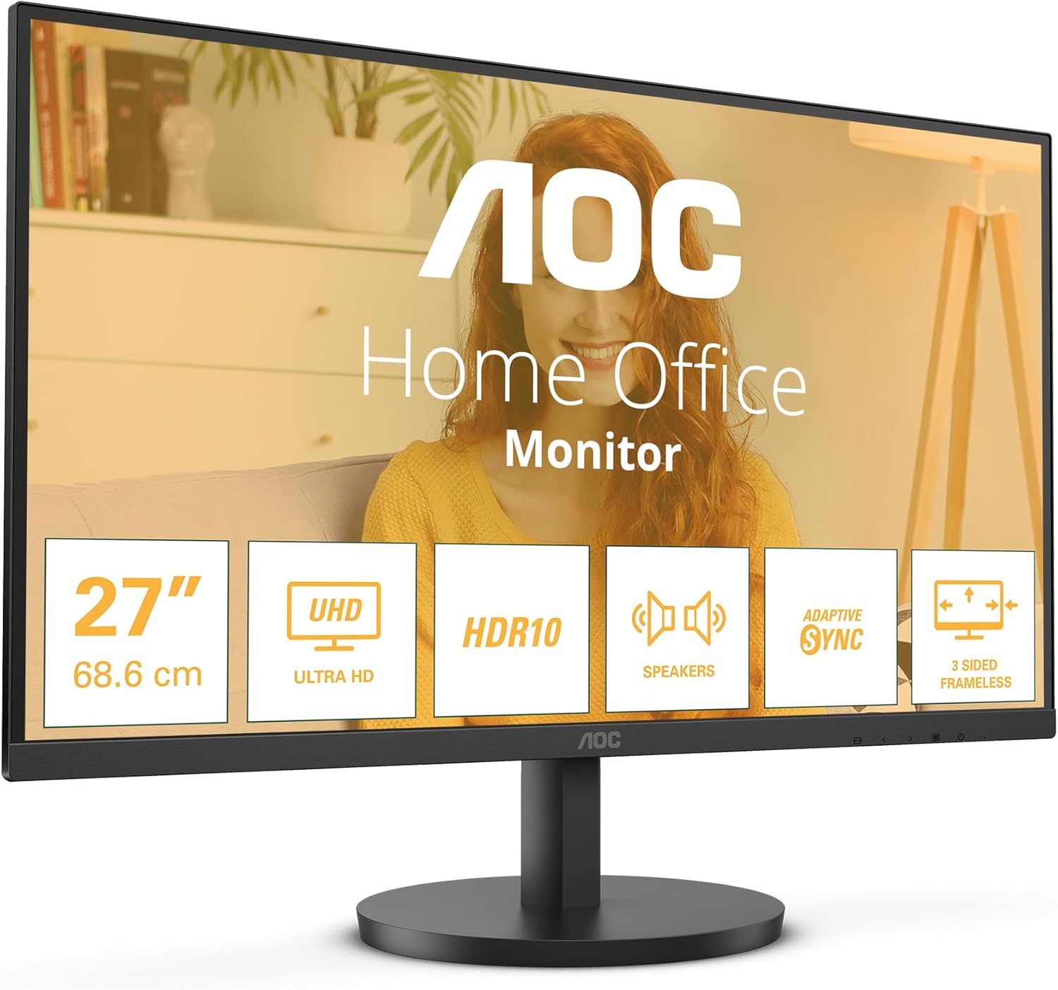 Detalle de AOC U27B3A 27-inch 4K UHD monitor