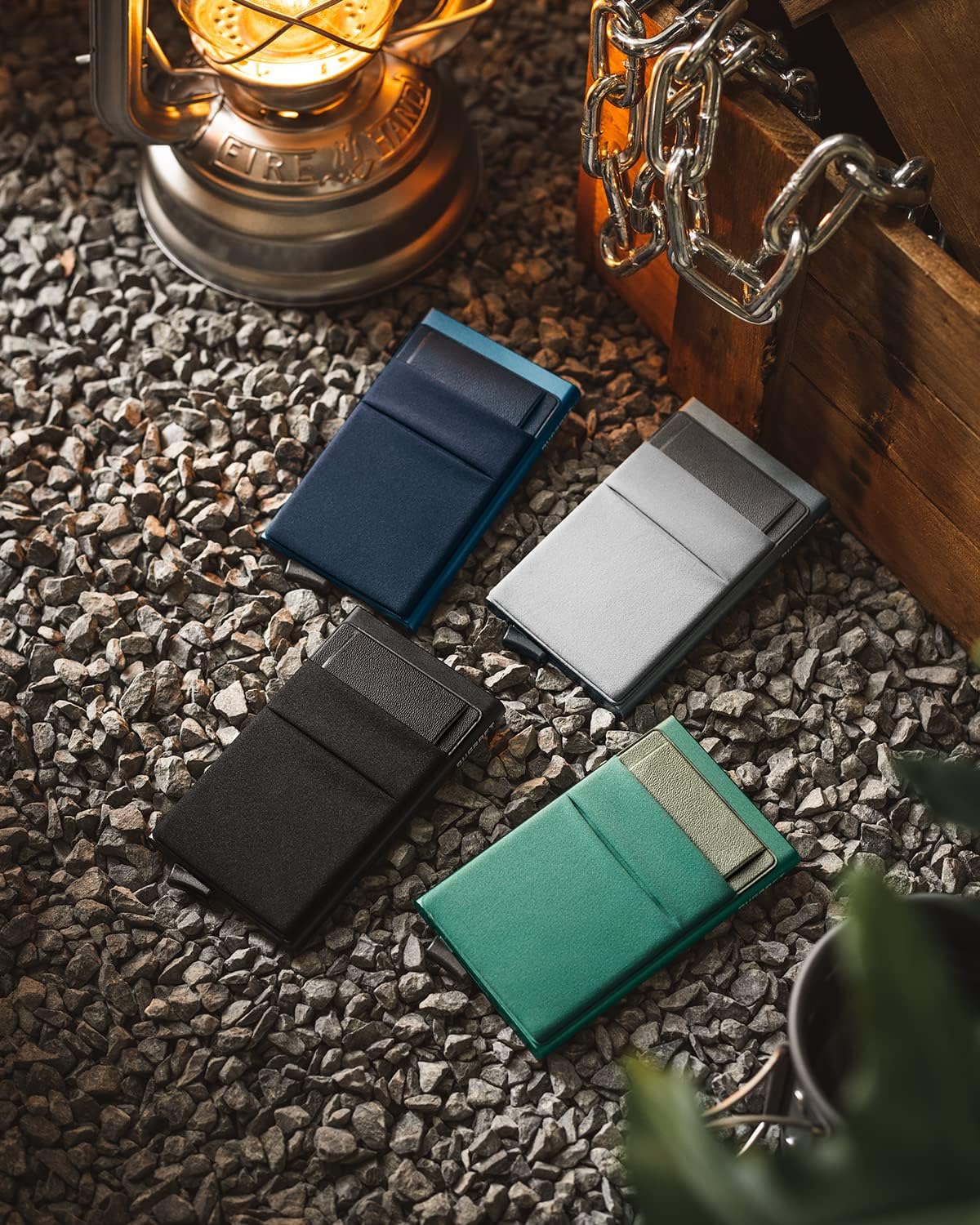 Thumbnail 6 de DUGRAFT slim metal credit card holder wallet with RFID pop-up shield (blue)