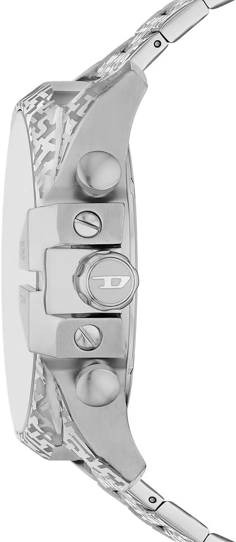 Detalle de Diesel Mega Chief Herrenuhr – Chronograph, Edelstahlband, 51 mm Gehäuse