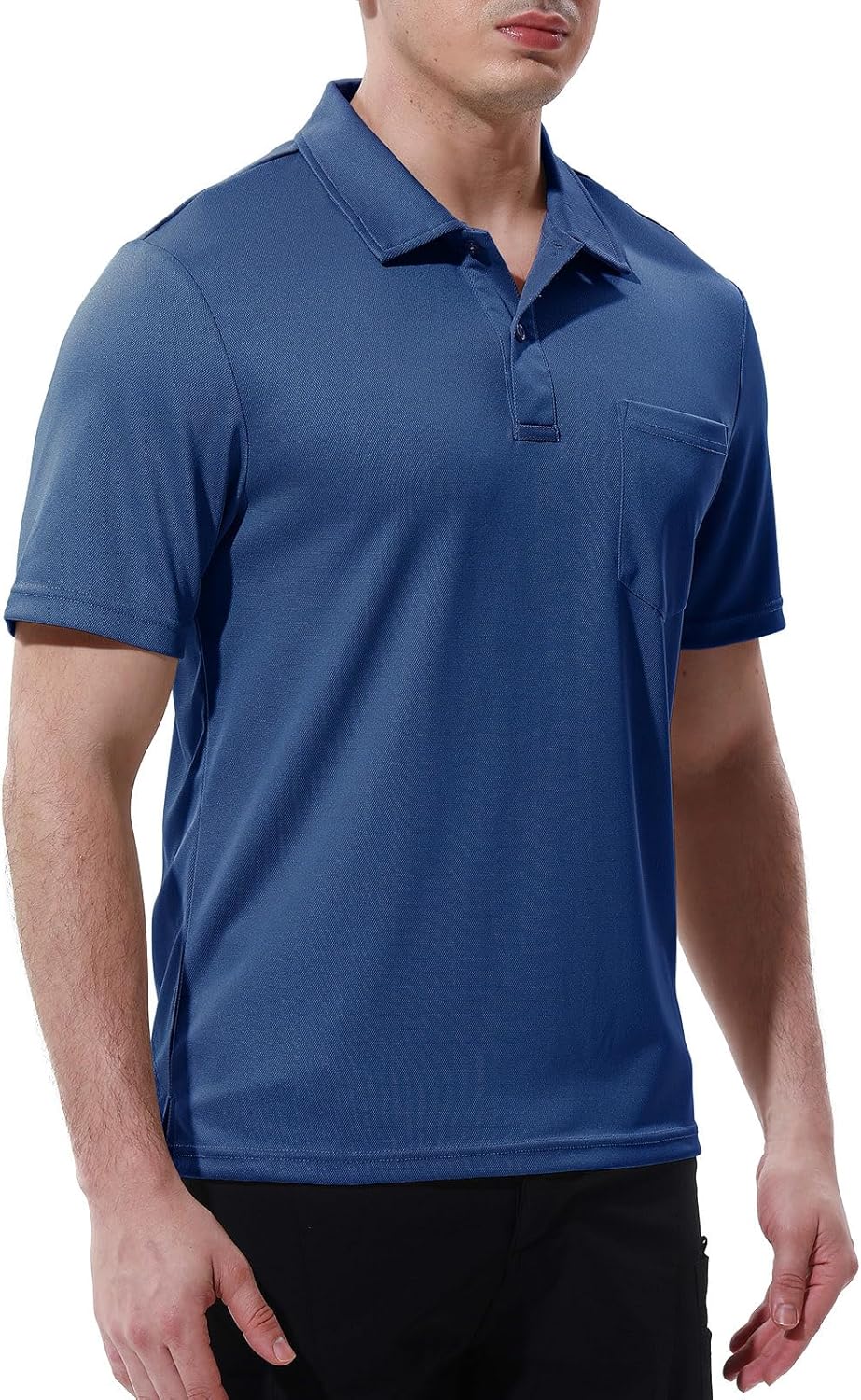 Thumbnail 3 de Rdruko Men’s Short-Sleeve Quick-Dry Polo Shirt with Pocket for Golf & Outdoor Wear