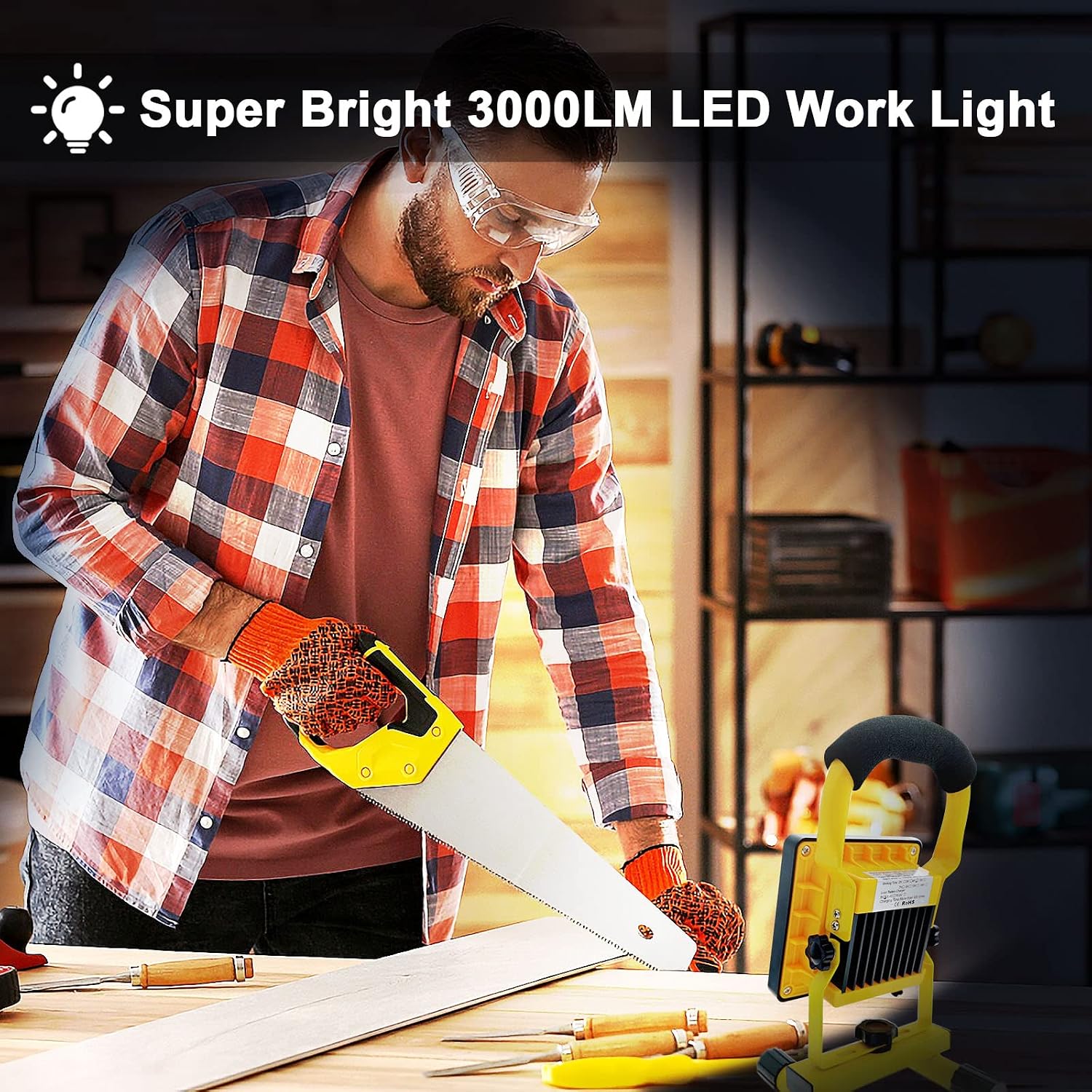 Detalle de Edasion 20W LED Rechargeable Work Light 3000LM