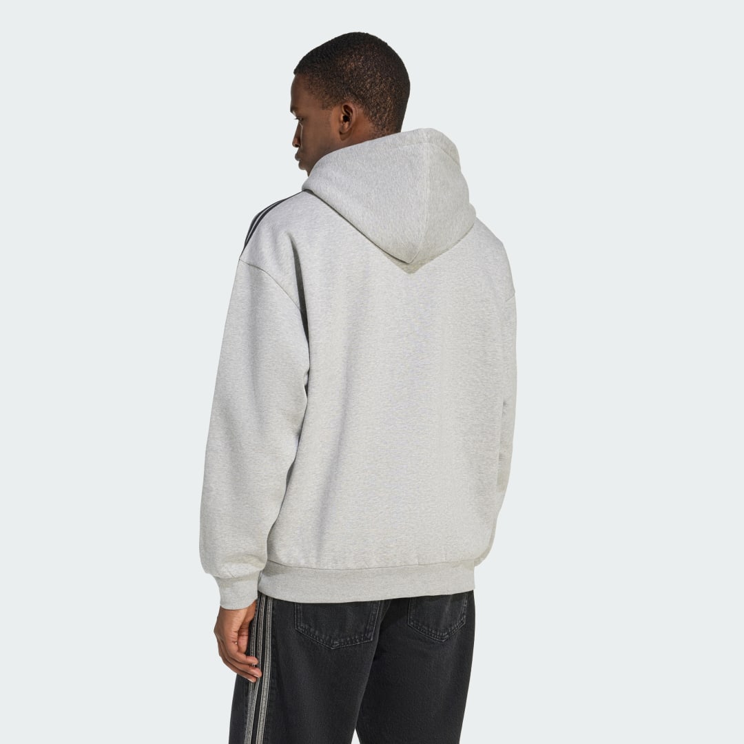 Detalle de SUDADERA CON CAPUCHA ADIDAS ADICOLOR CLASSICS 3 STRIPES en Gris