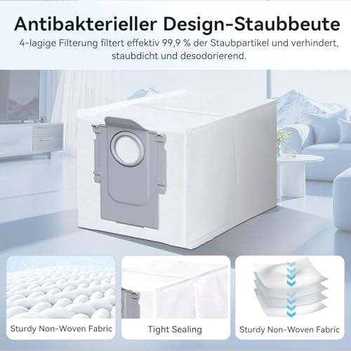 Detalle 2 de QV 35A Zubehörset für Roborock QV 35S/QV 35A/QR 598/QR 798 – 19-teiliges Ersatzteilset von howekuze
