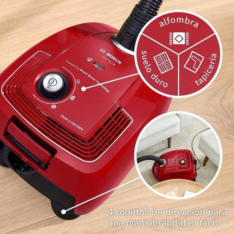 Detalle 2 de Bosch BGB38RD2 aspiradora 600W 🧹