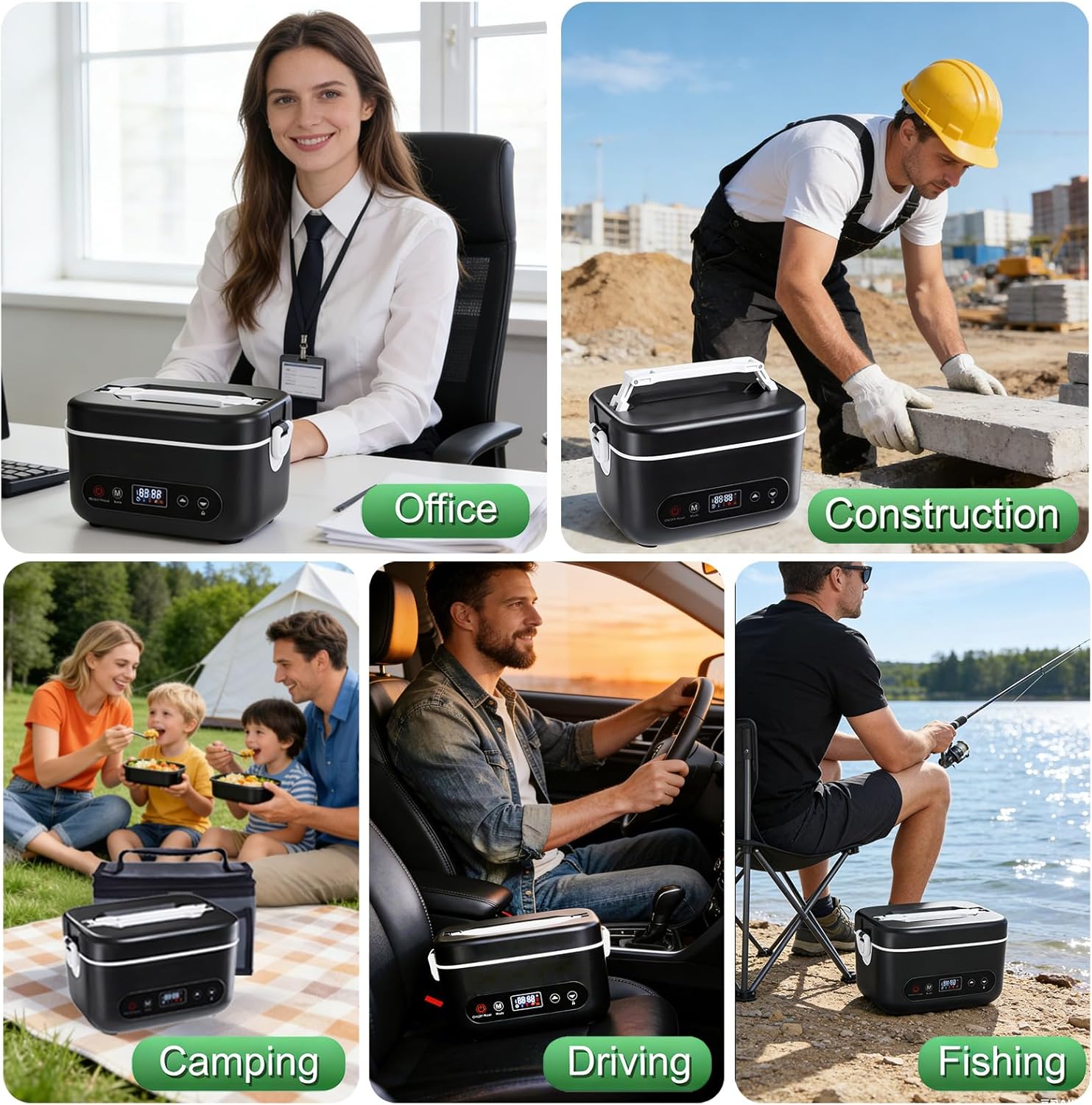 Thumbnail 6 de Fagalil Cordless Heated Lunch Box (1.2L) battery-powered electric food warmer