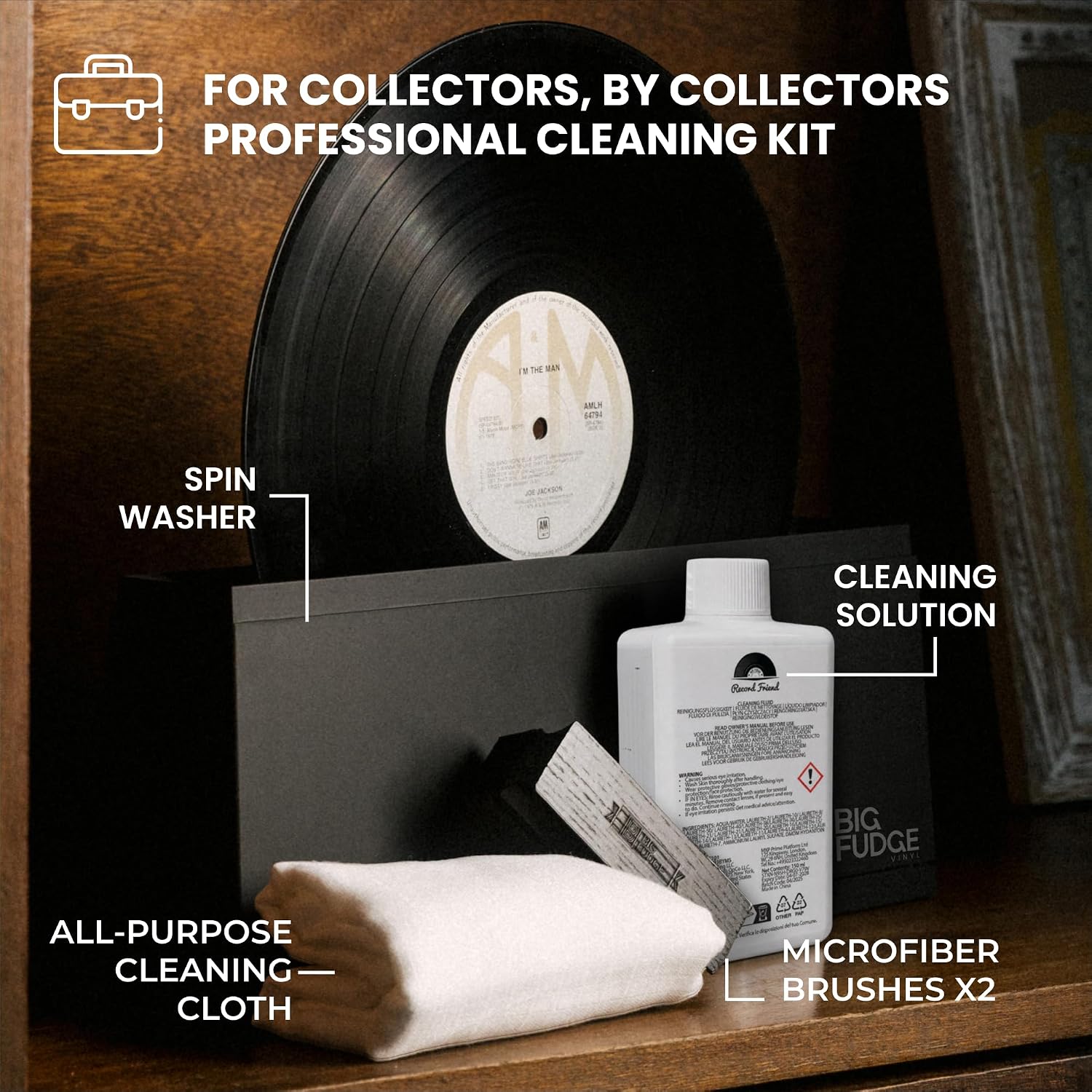 Thumbnail 1 de Big Fudge Vinyl Record Cleaner Kit – Comprehensive Scrubbing for Scratch-Free Playback