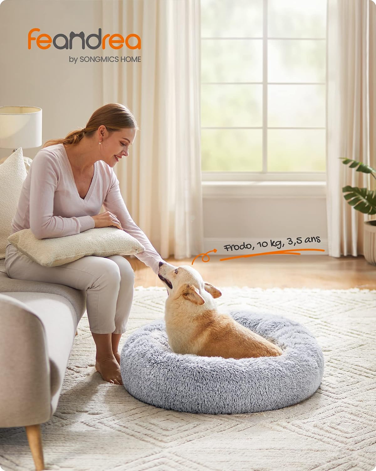 Detalle 2 de Feandrea PGW040G01 Panier pour chien Ø80 cm