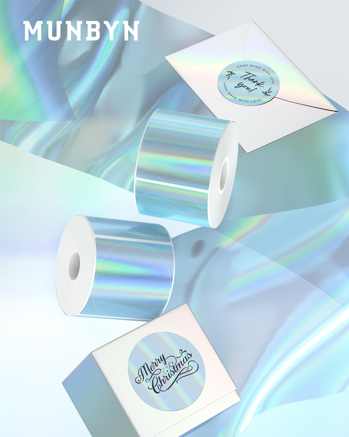 Detalle de MUNBYN 400 étiquettes thermiques laser 51 mm