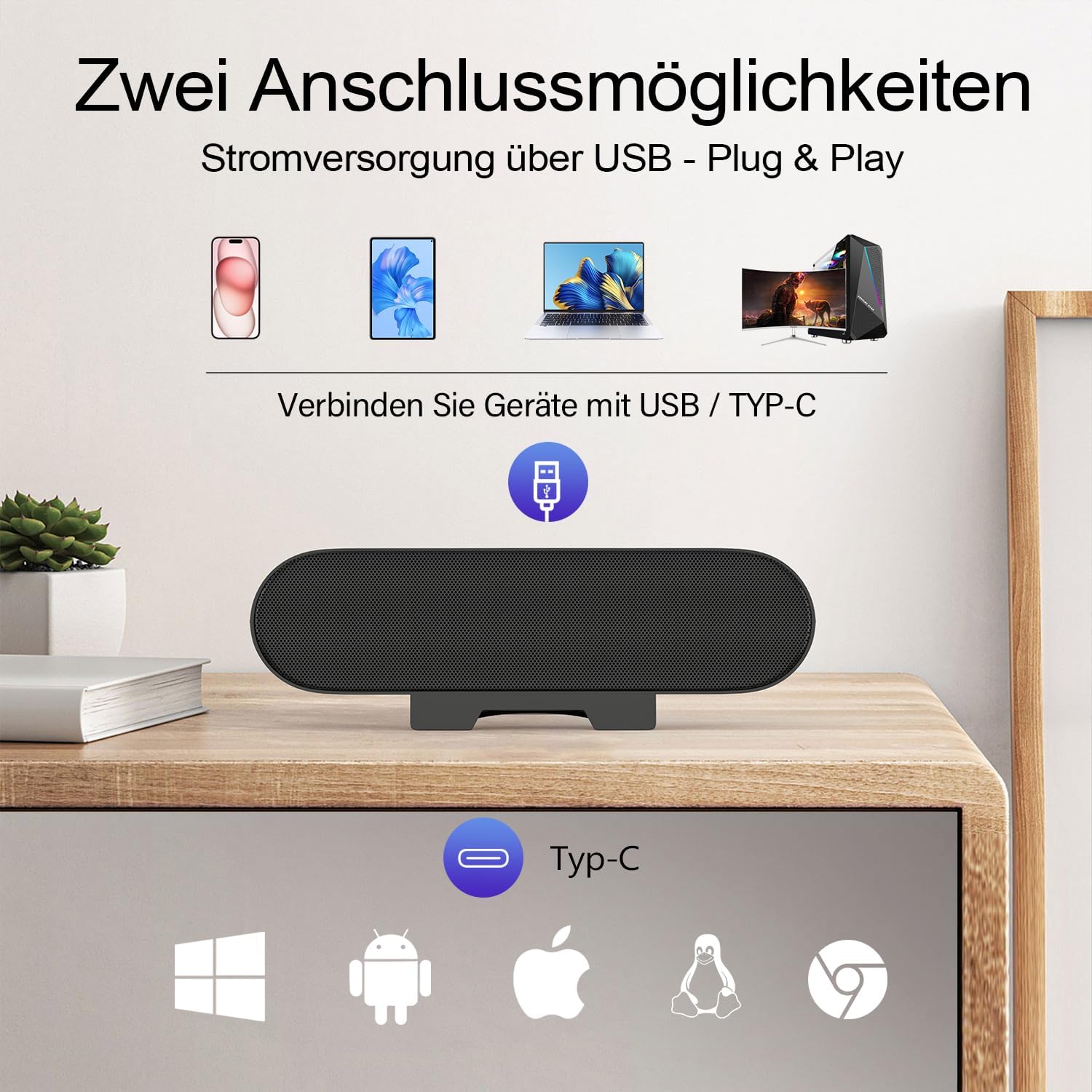 Thumbnail 4 de ZETIY PC Lautsprecher Clip USB