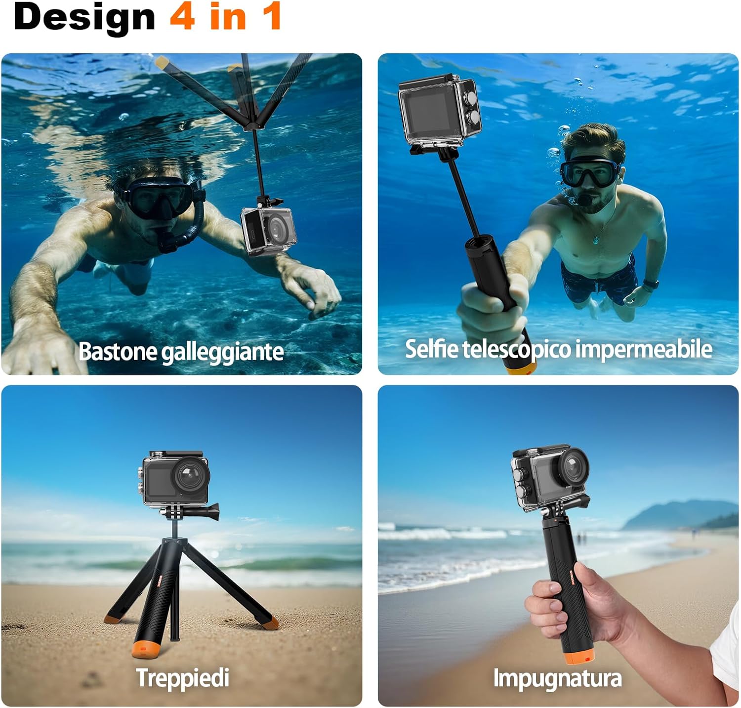 Thumbnail 3 de SVBONY SVGo2 4K Fotocamera Subacquea: foto e video 4K fino a 30 m di profondità con doppia batteria