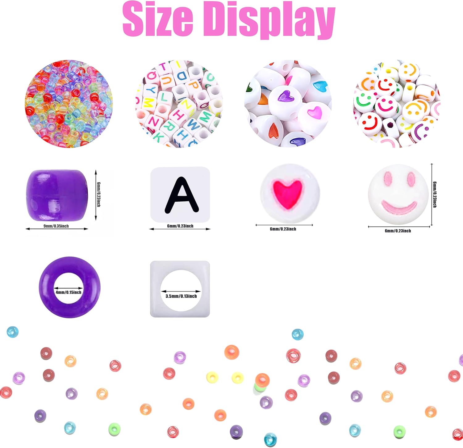 Detalle 2 de LIS HEGENSA Pony Bead Kit, 1,000+ Pieces