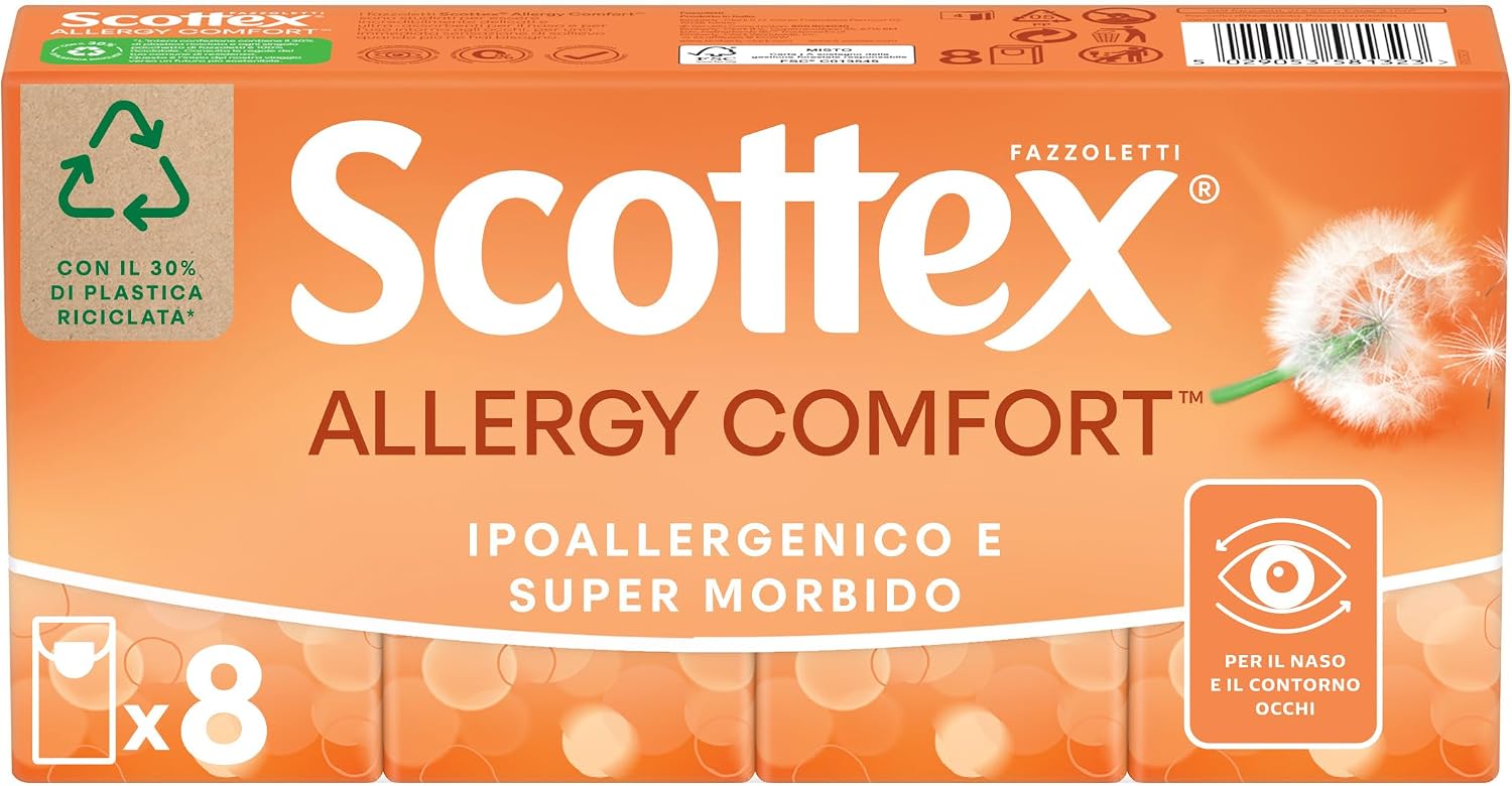 Thumbnail 6 de Scottex Fazzoletti Pocket Allergy — carta ipoallergenica e morbida, testati oftalmologicamente (confezione da 80 pacchetti)