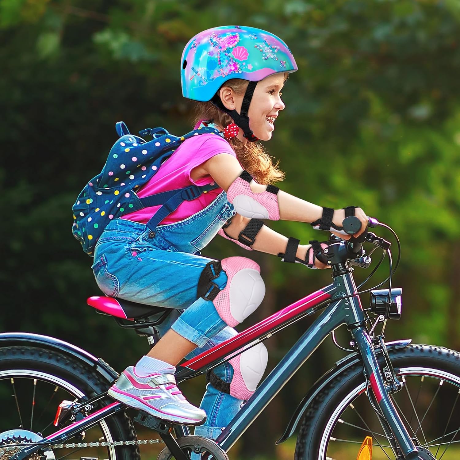 Detalle de Kids Helmet and Pads Set adjustable for ages 3โ8 ๐ดโ