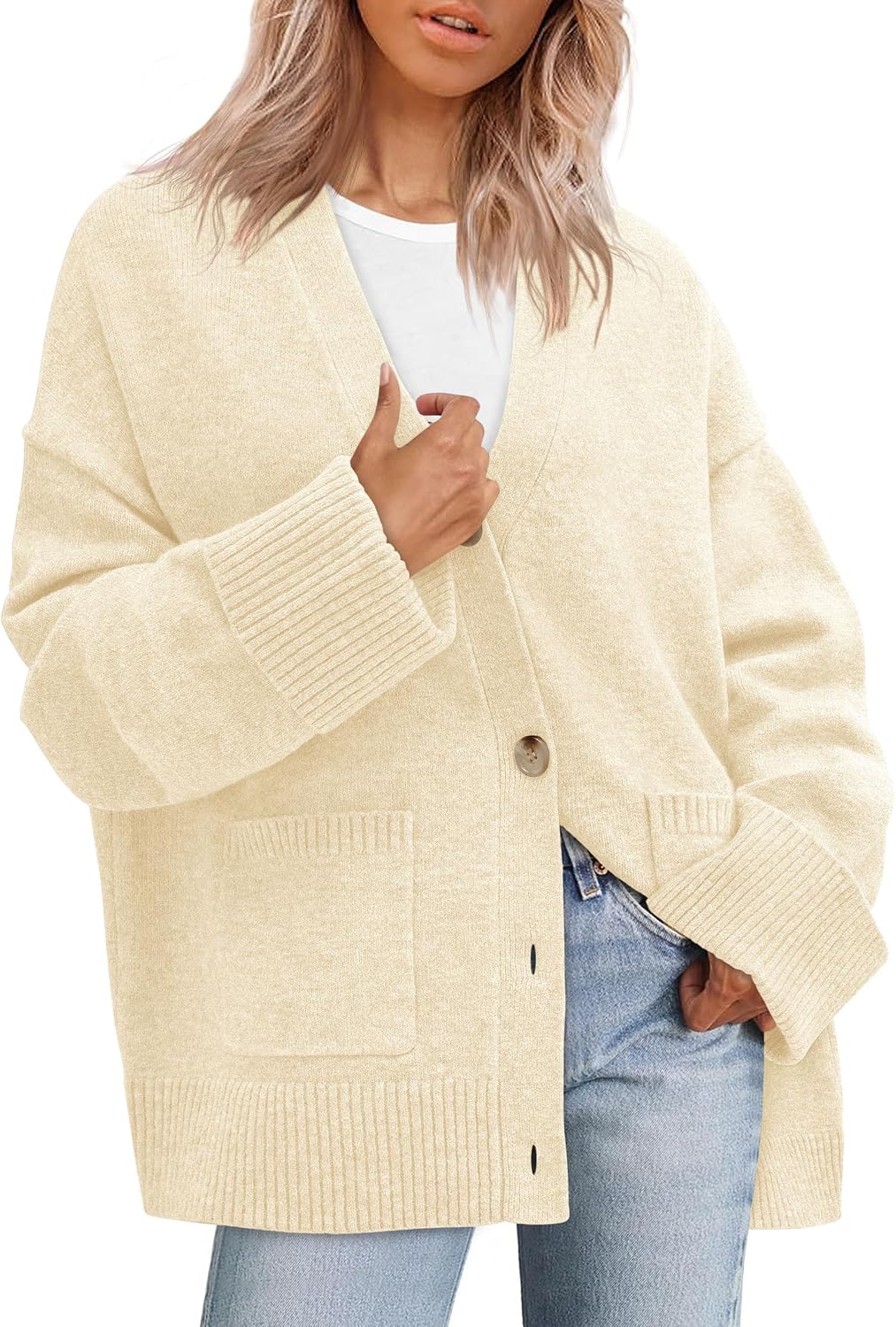 Detalle 2 de PRETTYGARDEN 2026 Oversized Cardigan Sweater