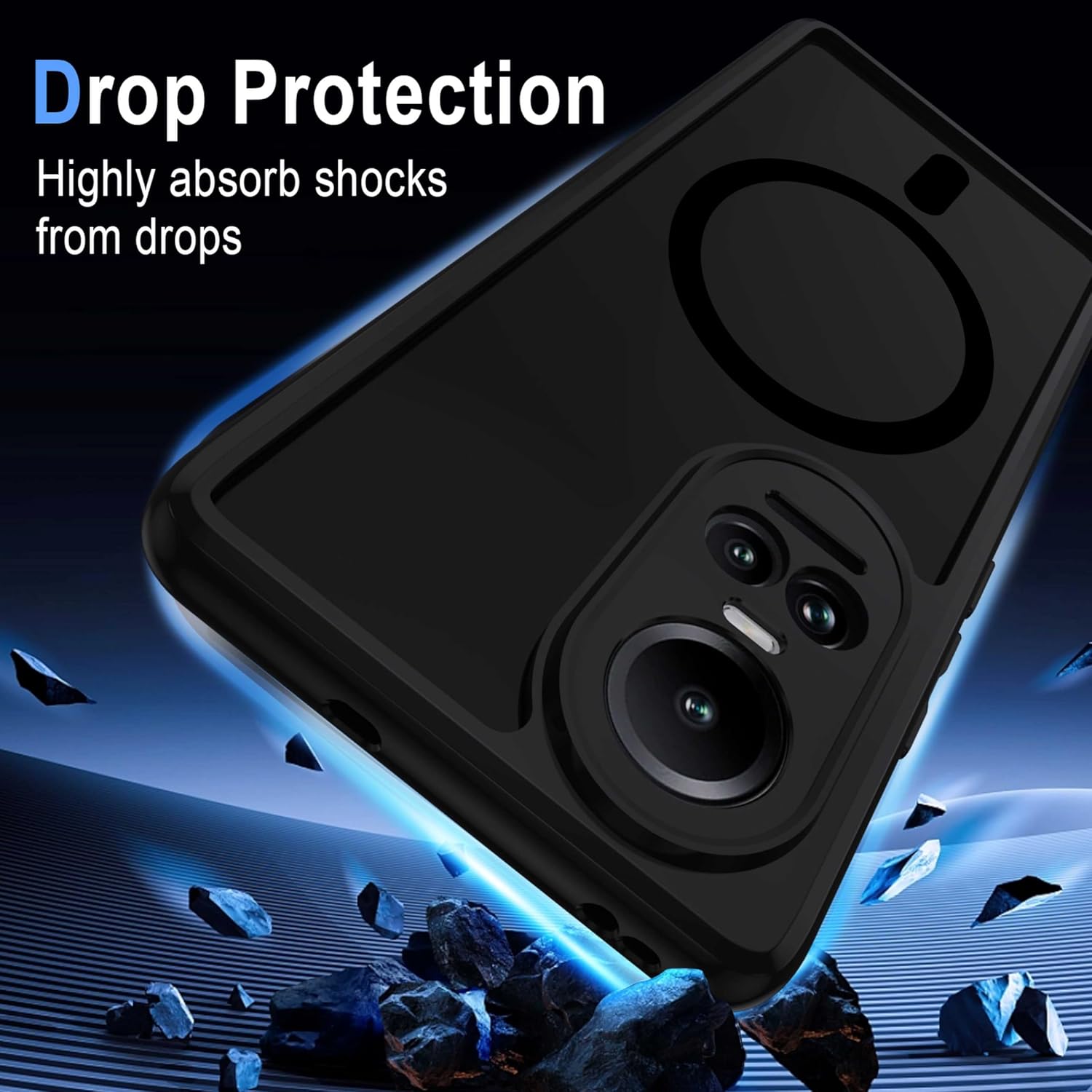 Thumbnail 2 de XTCASE Coque magnétique pour Oppo Reno 10 / Reno 10 Pro 5G – Dos translucide, PP Dur et TPU, compatible MagSafe