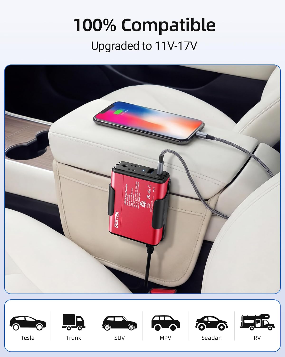 Thumbnail 6 de BESTEK Car Power Inverter 150W