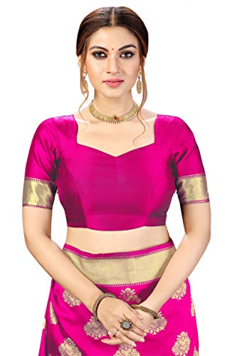 Detalle 2 de Nivah Fashion Women's Banarasi Art Silk Saree with Blouse Piece