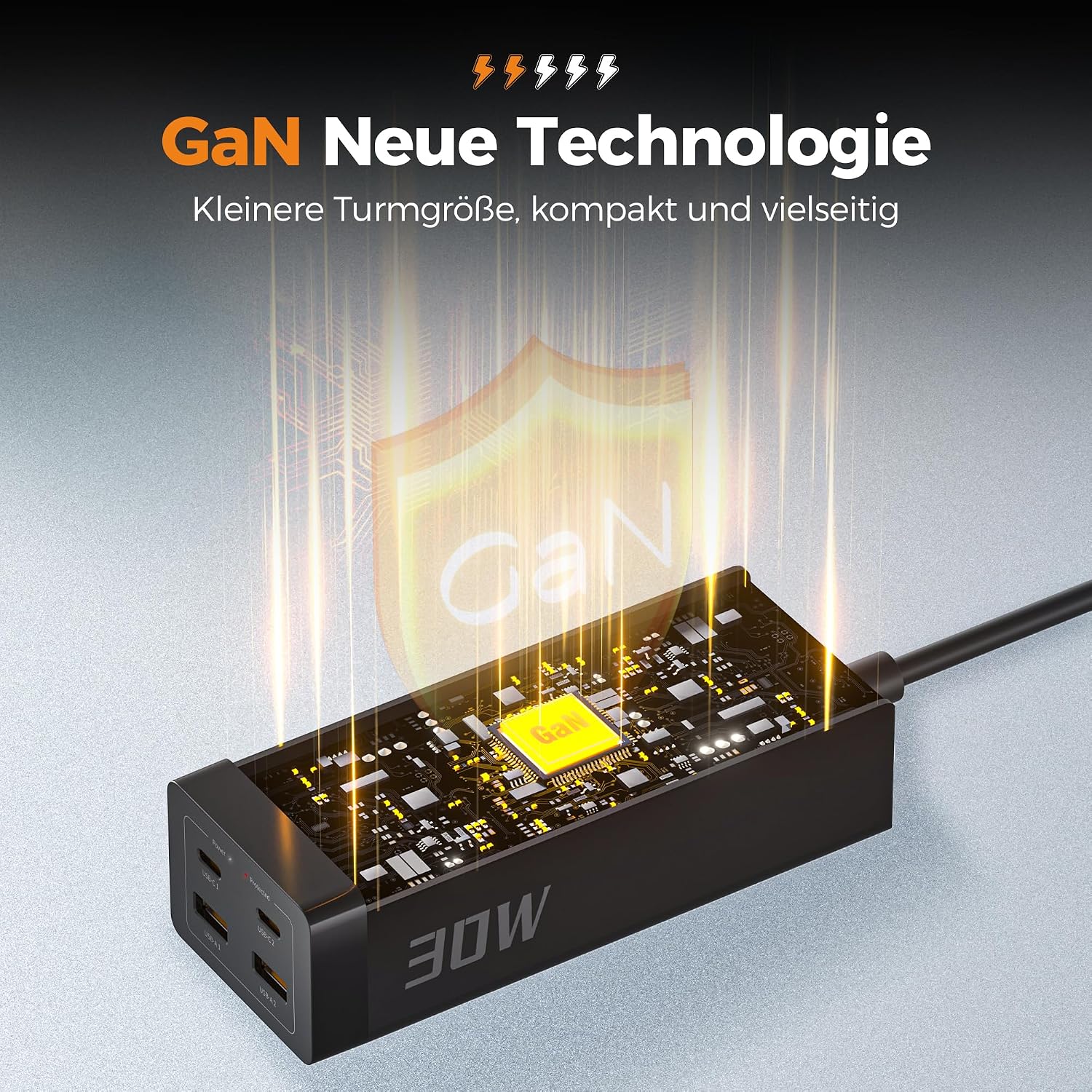 Detalle 2 de TESSAN 30W USB C Steckdosenleiste