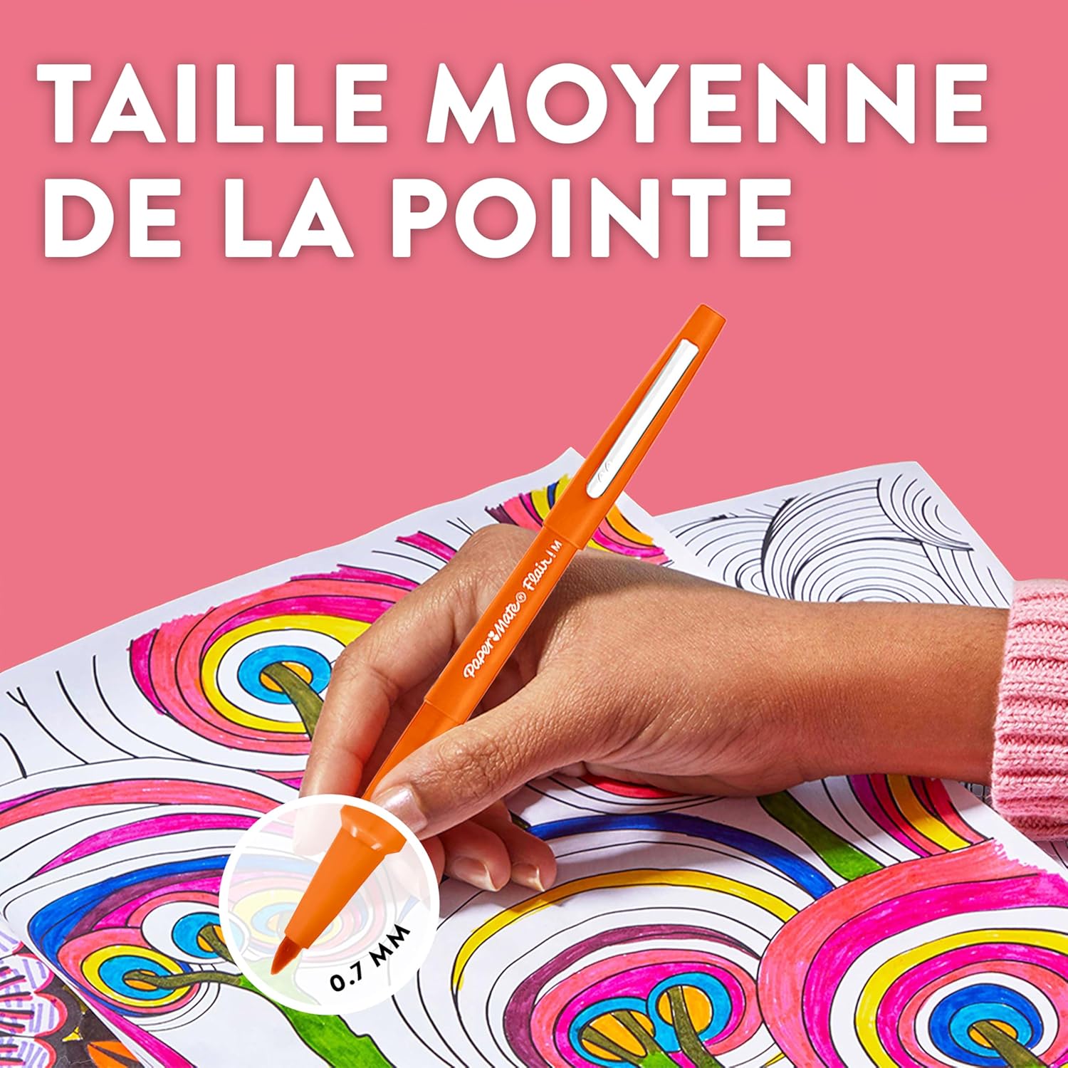 Thumbnail 6 de Paper Mate Flair – lot de 6 feutres de coloriage à pointe moyenne 0,7 mm, couleurs tropicales