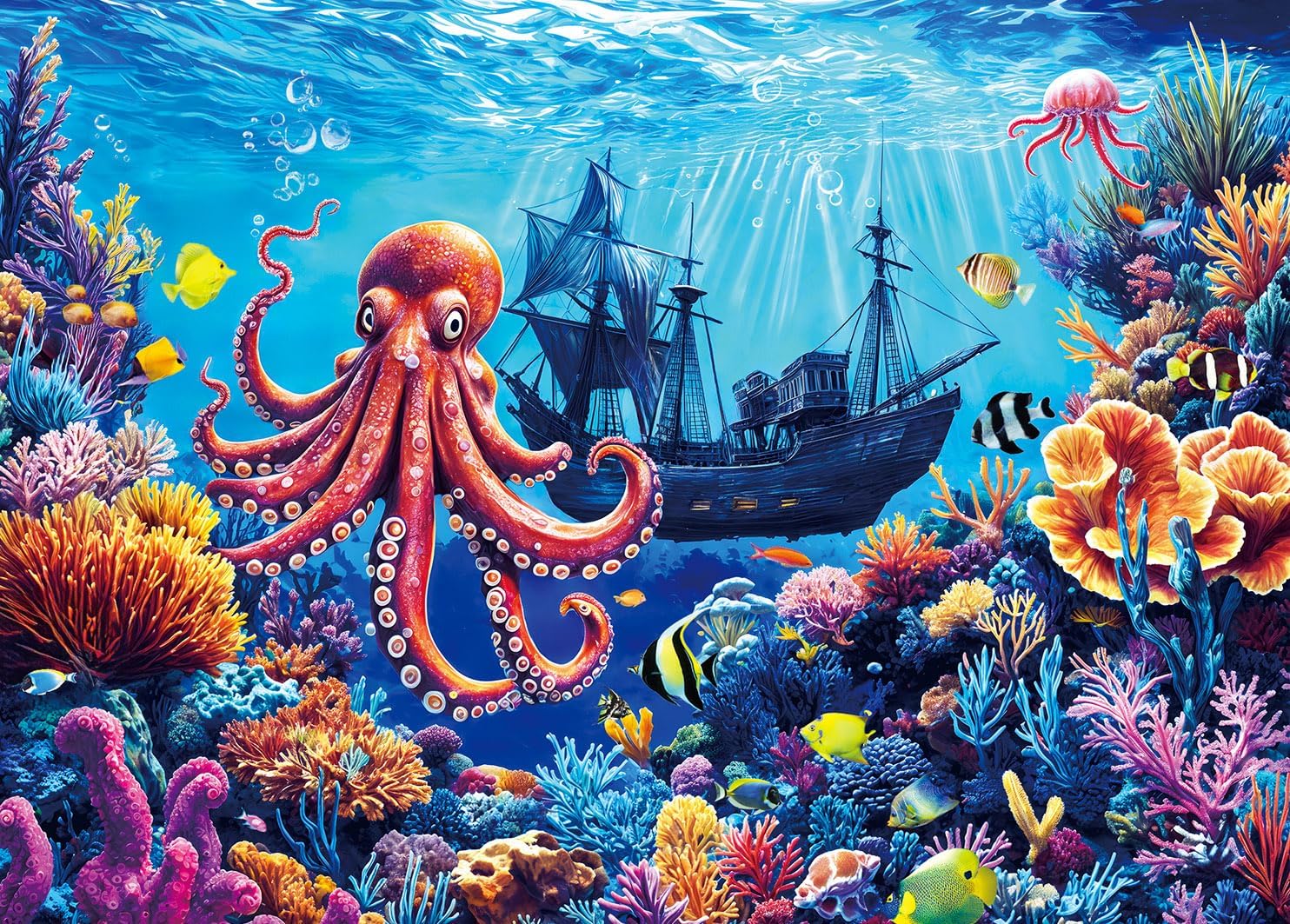 Detalle de Puzzles 500 Pieces for Adults – Thrilling Deep Sea Expedition (49 x 35 cm)