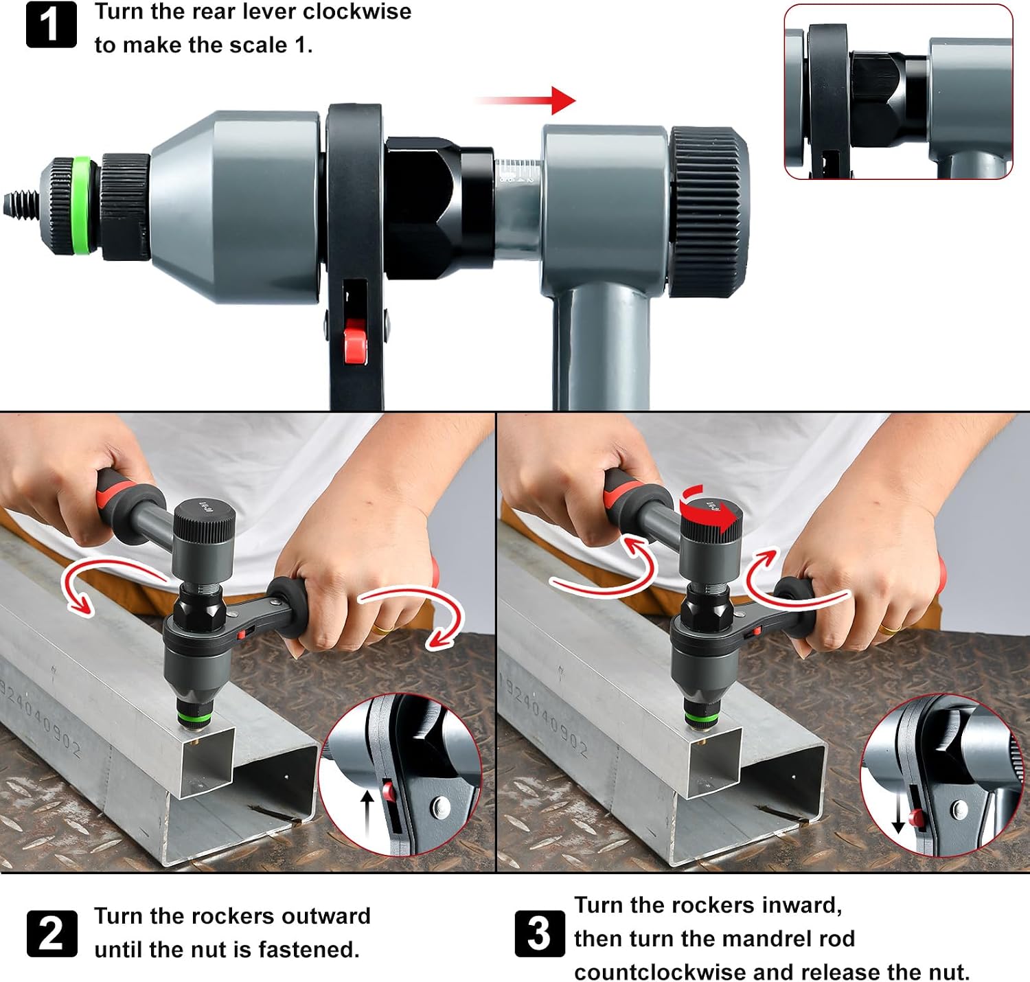 Detalle 2 de AOBEN Rivet Nut Tool Kit, 10 Mandrels